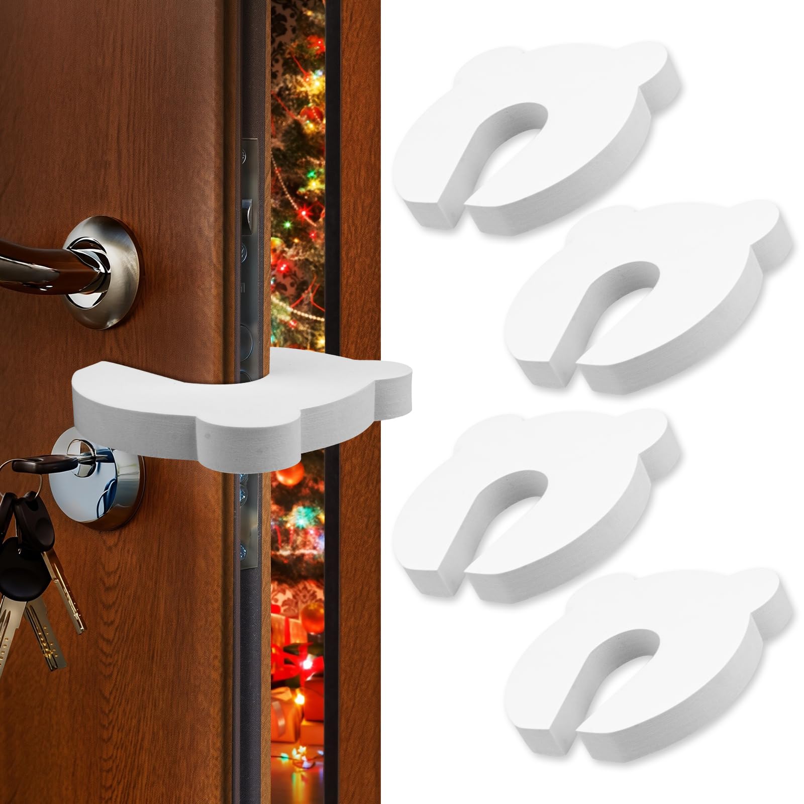 4 PCS Türklemmschutz Weiß- Fingerklemmschutz für Kleinkinder & Haustiere (Katzen/Hunde) | Verhindert Einklemmen