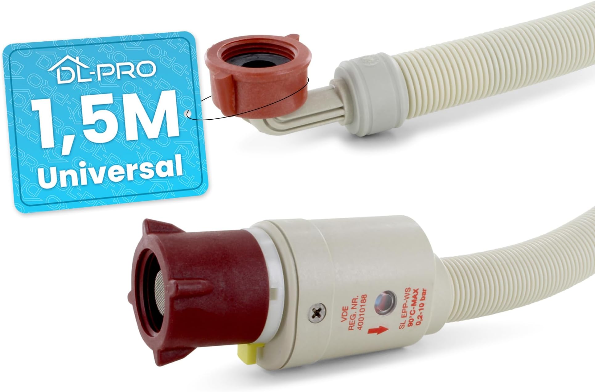 Aquastop Zulaufschlauch Für Miele Waschmaschinen - 1,6m Ersatzschlauch