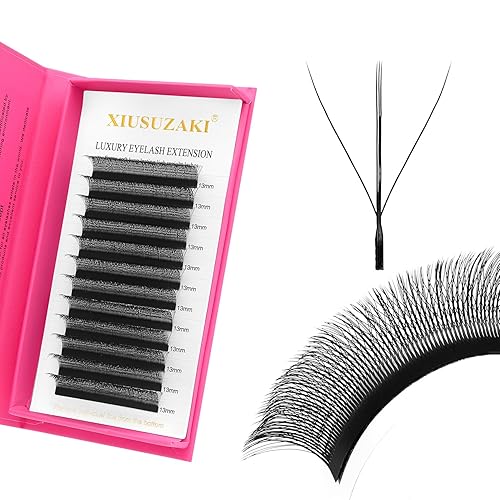 Miniatura 26 de Extensiones de pestañas marrones 4D en forma de W, Extensiones de pestañas de 0.07 mm de grosor, rizado D, 8 mm, Extensiones de pestañas