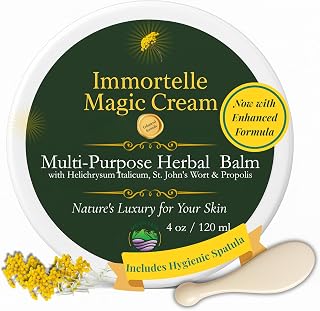 Immortelle Magic Cream – The Balkan Secret Balm for Healthy Skin – Handcrafted Anti-Aging Formula with Wild Helichrysum – Soothing, Deeply Nourishing – 4 oz