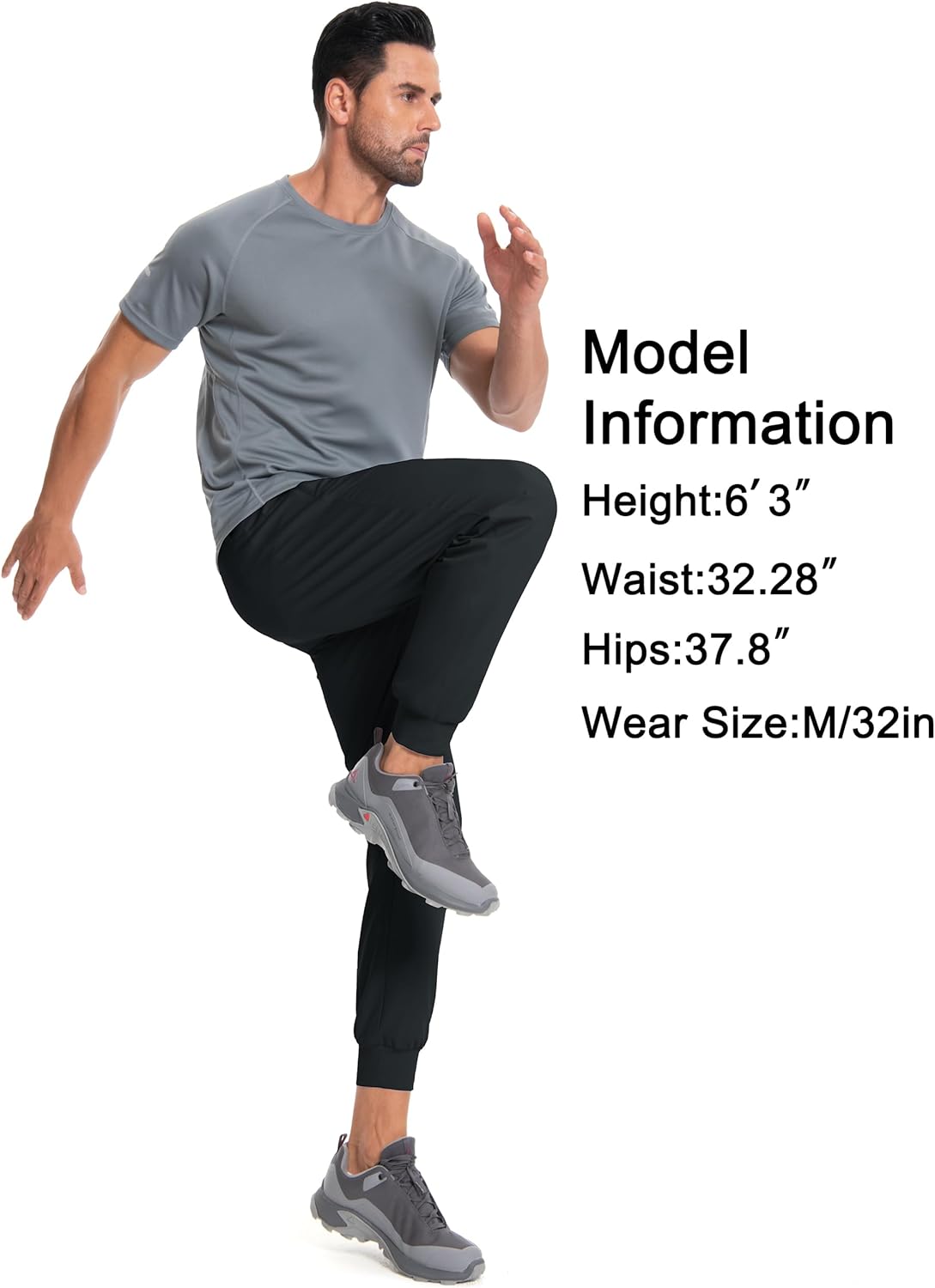 Tall Mens Joggers 32/34/36/38 Inseam Extra Long Sweatpants with 3 Zipper Pockets Lightweight Athletic Pants - Image 7