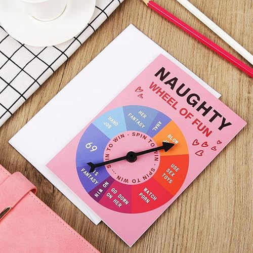 Miniatura 3 de CJ&M Divertido regalo travieso para él, tarjeta de rueda traviesa de diversión para adultos, regalo de cumpleaños para él, regalo grosero para él,