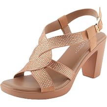 PATRIZIA Womens DRINA Slingback Cross-Over Heeled Sandals Blush EU 36 / US 5.5-6