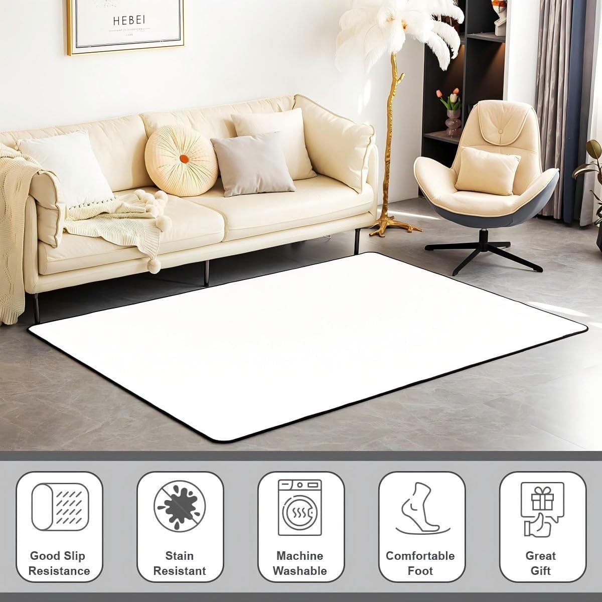 Homewish Tappeto con chitarra musicale, 100 x 150 cm, per camera da letto | Tappeto con motivo floreale e chitarra, per soggiorno, tema musica rock, non perde pelo, verde, stile vintage