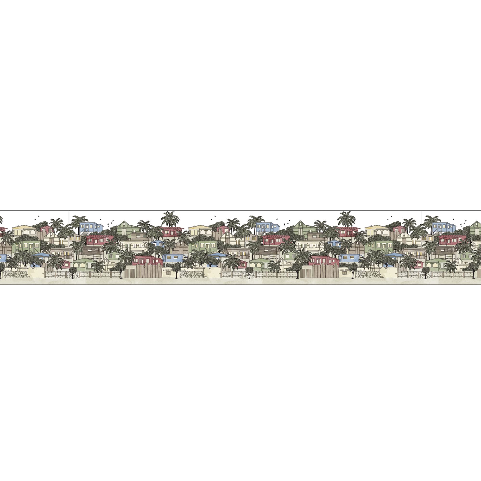 Décoration adhésive Foldered, Multicolored, 15x300cm