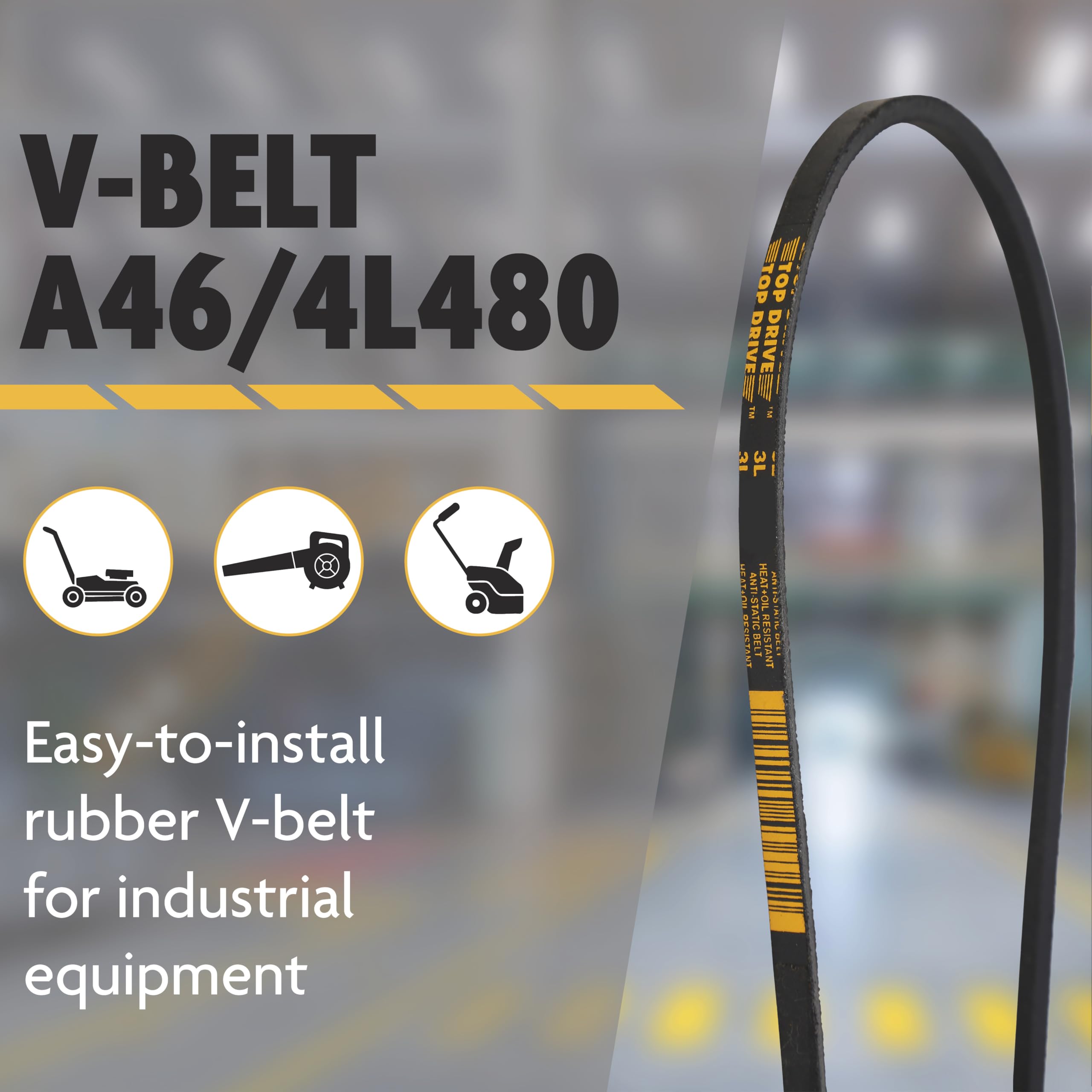 Top Drive A38/4L400, A/4L, Classic Wrapped V Belt, 1/2" x 40" — Amazon image 24