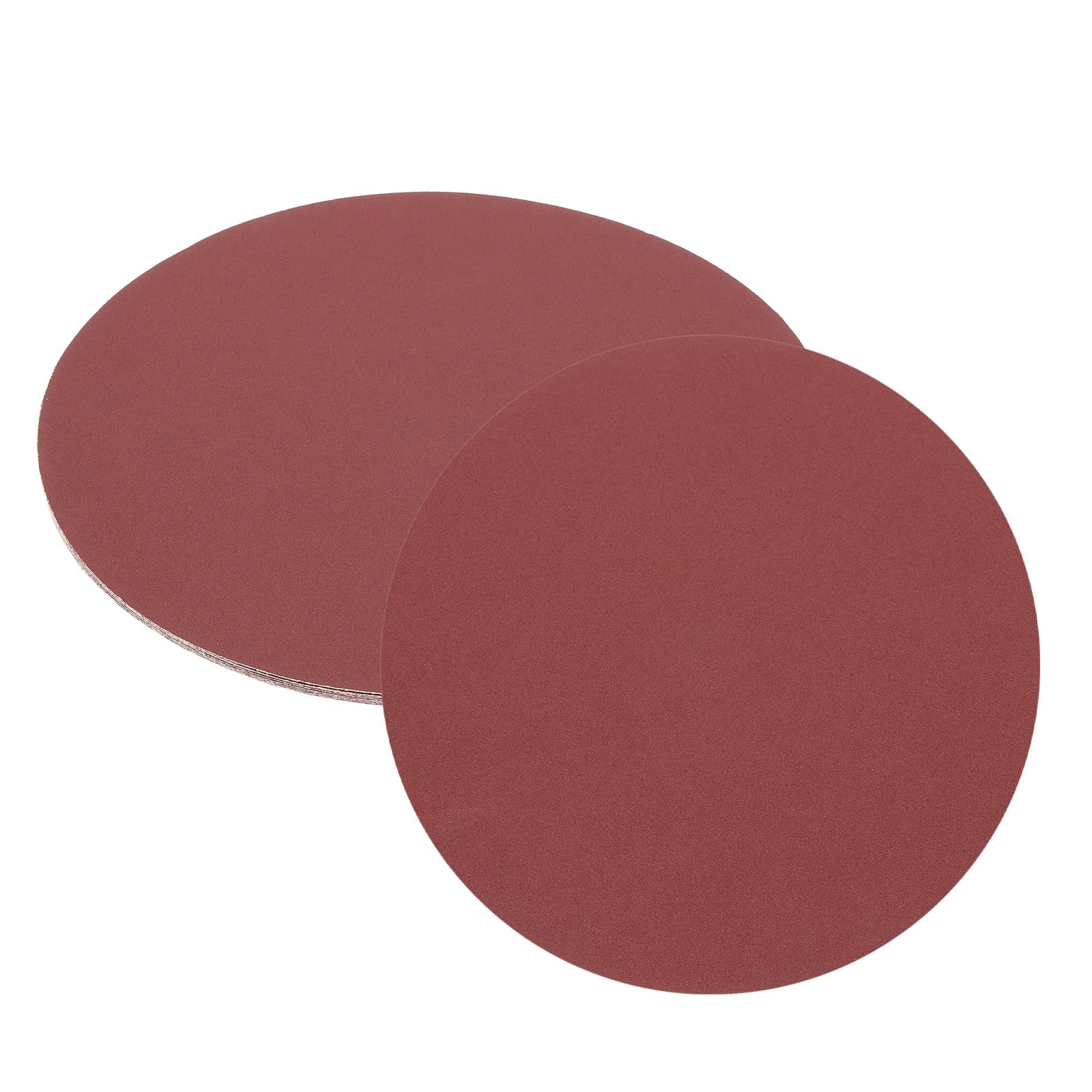 sourcing map 10pcs 250mm Sanding Discs, 180 Grits Aluminum Oxide Hook and Loop Stick Back Sandpapers, No-Hole Round Wet/Dry Sander Papers, Sand Auto Car Paint, Wood, Metal