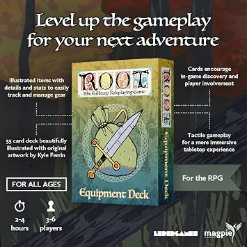 Magpie Games Root The Roleplaying Game: Equipment Deck Expansion Adds 55 Weapon and Gear Cards