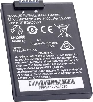 Power Replacement Battery for Honeywell ScanPal EDA50K BAT-EDA50K-1 EDA51K EDA51K-0 BAT-EDA50K EDA50KP EDA50KP-0 EDA50K-0 50176083-001 EDA51K-1 EDA50KP-3 Battery 3.8V 4000mAh/15.2Wh