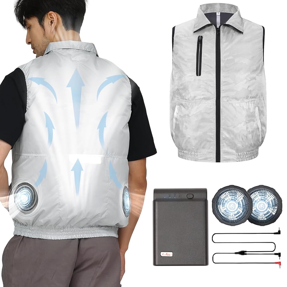 Amazon.co.jp: [Kintiwe] 67%OFF ファン付きベスト 空調作業服