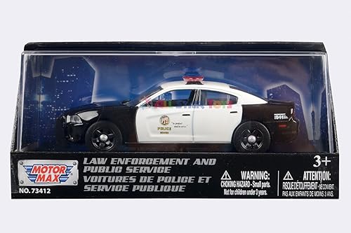 Miniatura 8 de Motormax 2011 Dodge Charger Los Angeles Departamento de Policía LAPD Vehículo de persecución de policía 1/43 Diecast coche de policía w/acrílico