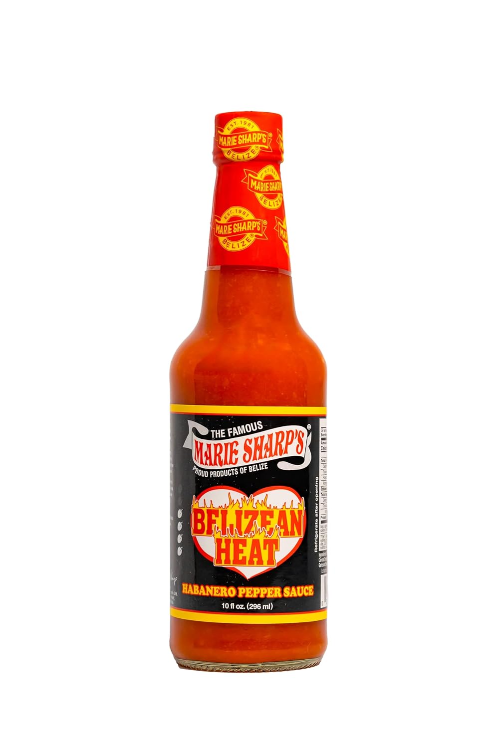 Marie Sharp’s Belizean Heat Habanero Pepper Sauce, 10 oz | Extra Hot Gourmet Hot Sauce from Belize | All-Natural, No Artificial Preservatives | Bold Flavor with Fiery Kick (Pack of 3)