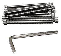 Vista 270 de iexcell 25 piezas M4 x 60/65/70/75/3.150 in paso de rosca 0.028 in acero inoxidable 304 cabeza hexagonal Tornillos Tornillos surtido Kit