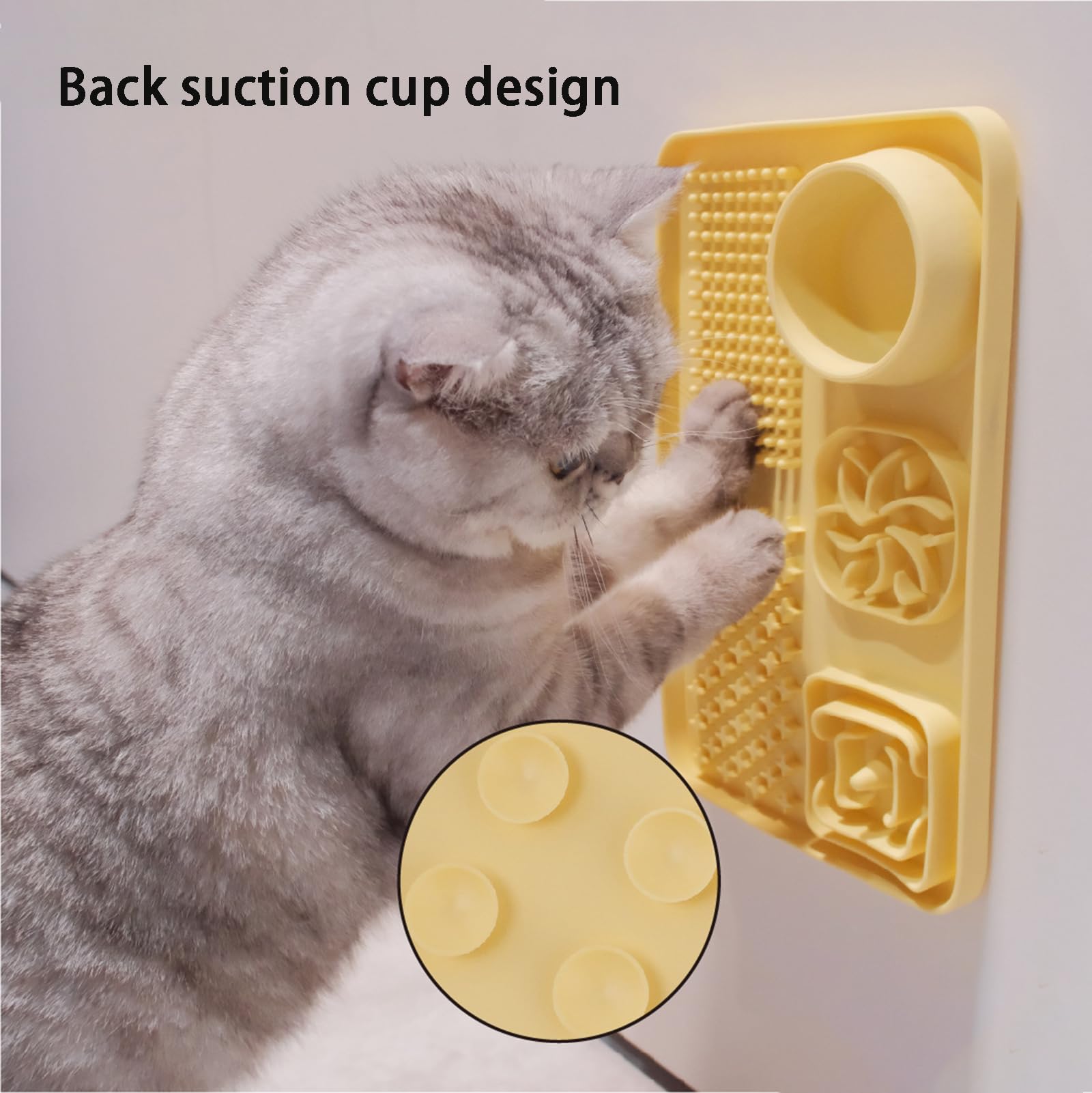 4 Stück Leckmatte für Hunde und Katzen, Leckmatte mit Saugnäpfen rutschfest, verlängert die Mahlzeitenbereicherung, Futtermatten für langsames Fressen,4pcs,30 * 8cm