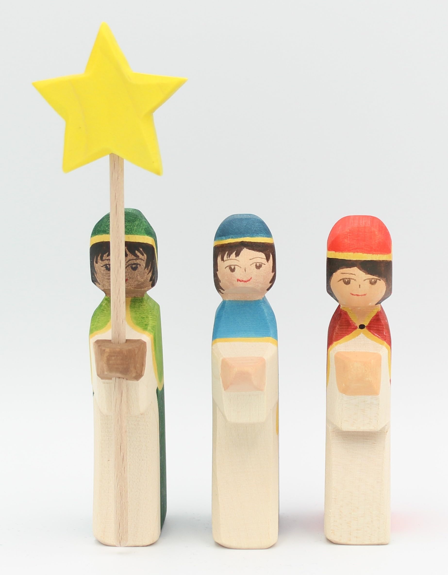 Holzspielwaren Ackermann Sternsinger aus Holz handgefertigte Holzfiguren (100% ökologisch)