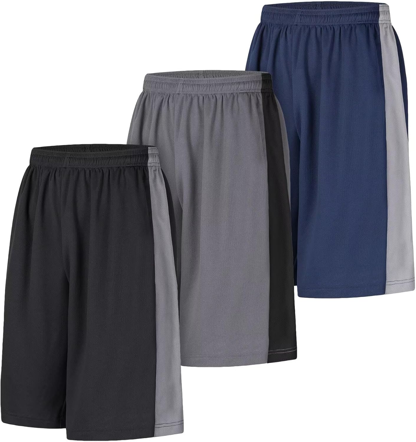 Men's Long Athletic Shorts Basketball Gym Quick Dry Camo Shorts with Pockets