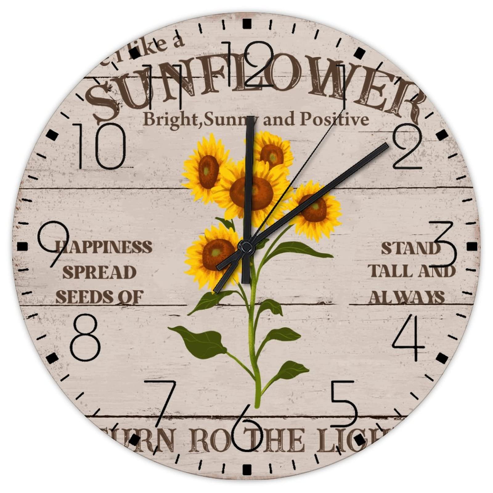 Horloge murale en bois rétro 38 cm au fini artistique haut de gamme