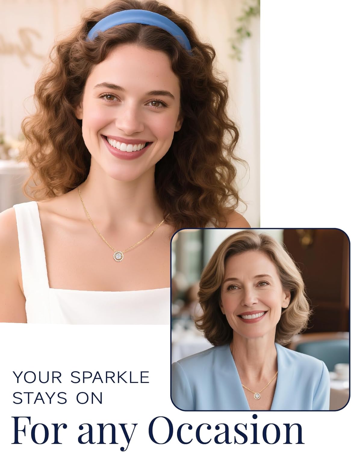 MomentWish Floating Necklace for Women, 0.5/1 Carat Dancing Moissanite Necklace for Her 925 Sterling Silver Pendant Anniversary Birthday Christmas Gift for Wife Mom Girlfriend - Image 9