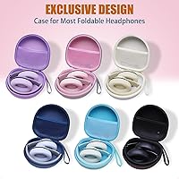 Vista 3 de Headphone Case Compatible with BERIBES/TOZO/KVIDIO/Beats/Soundcore Anker Noise Cancelling Over-Ear Headphones, Black
