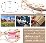 Progressive Multifocus Reading Glasses for Women Blue Light Blocking Spring Hinge Cat Eye Computer Multifocal Readers