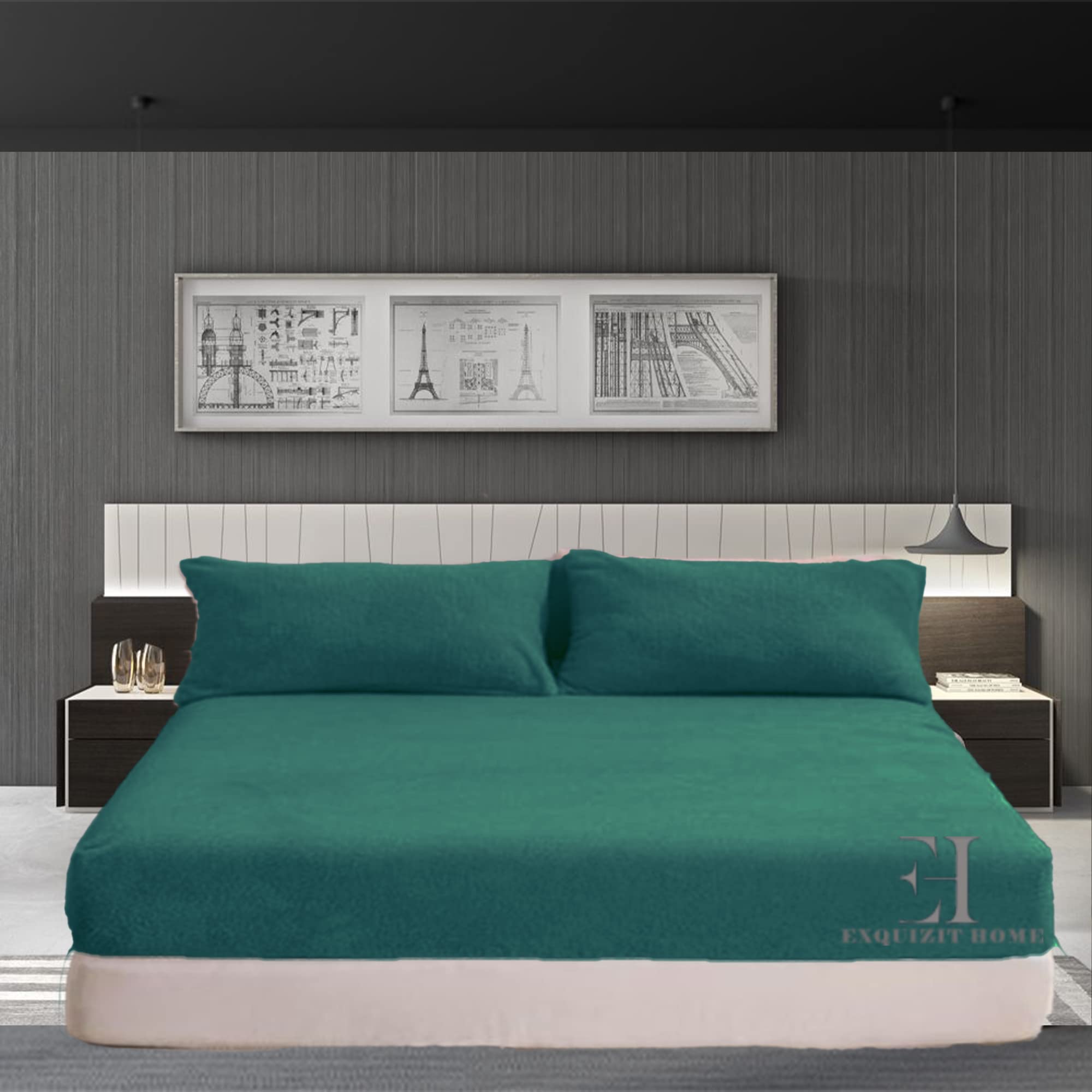 Fleece Teddy Pillow Case Cover Pair 50cm x 75cm Approximately Warm and Cosy Teal Pillow Case Pair Only