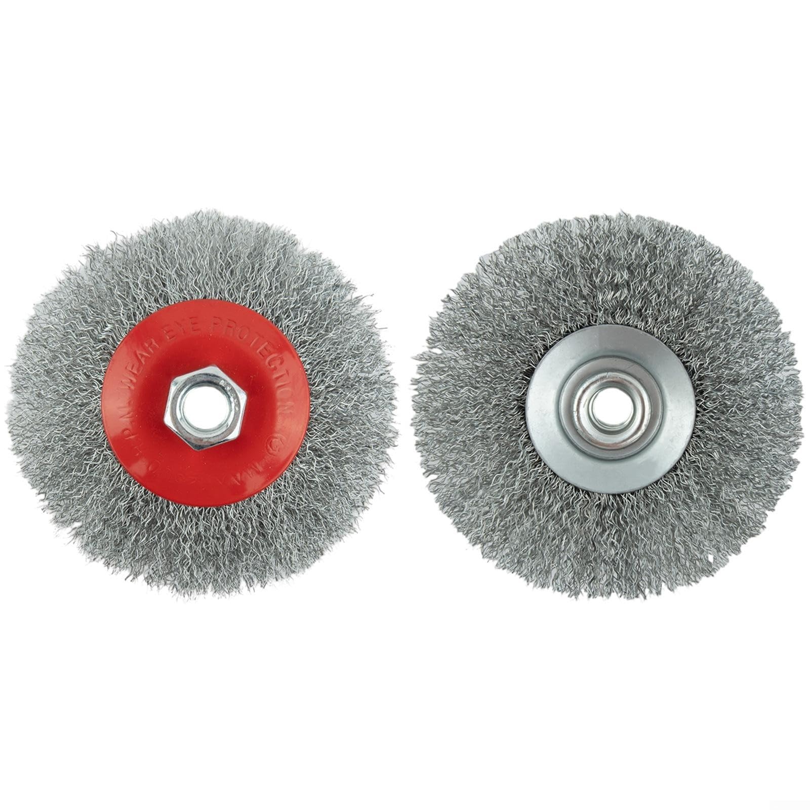 Juego de 3 cepillos de alambre de acero al carbono tipo disco, 115 mm de diámetro para una limpieza eficaz y tratamiento de óxido