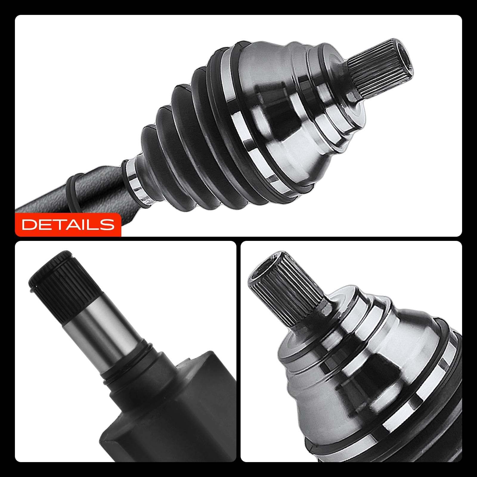 Frankberg Antriebswelle Achswelle Automatikgetriebe ohne ABS-Ring Vorne Rechts Kompatibel mit Pas.sat 3G2 CB2 Ti.guan 5N Cad.dy V MPV SBB SBJ Superb III 3V3 Replace# 3Q0407272BJ
