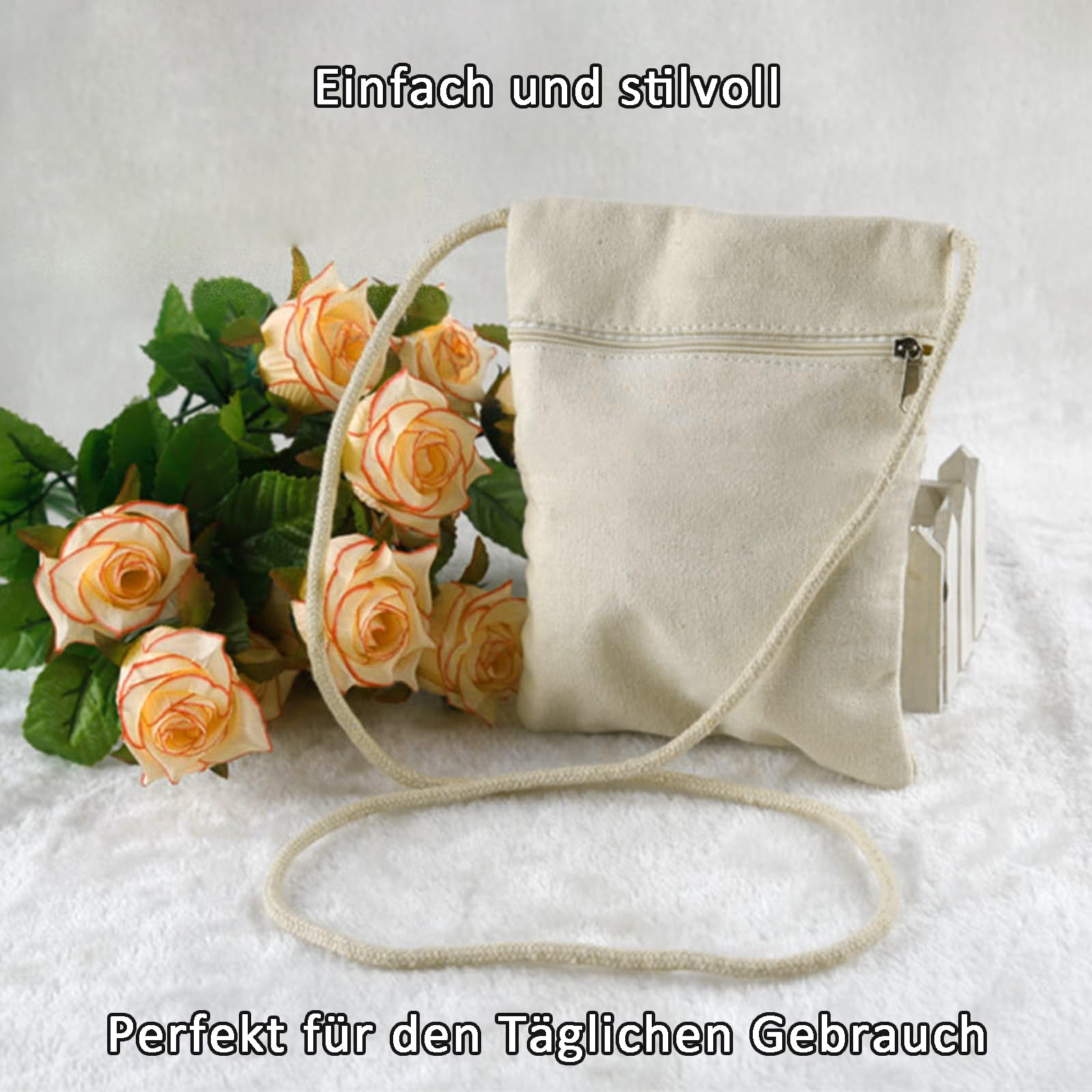 Sacs Craft Lot De 4 Sacs Bandoulière En Denim à Personnaliser - 12,5x10,5cm Sac Coton A Colorier