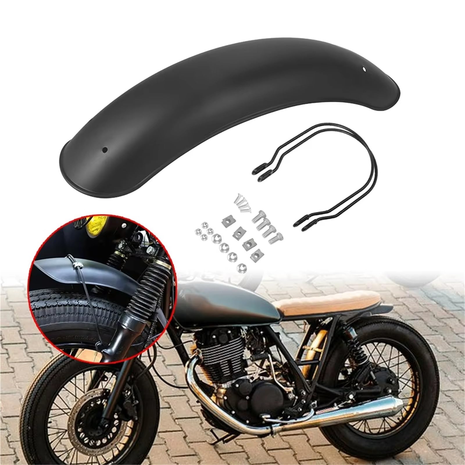 Parafango Moto Allungato Per Suzuki Per Cafe Per Racer Protezione Universale Per Parafango Anteriore Per Moto
