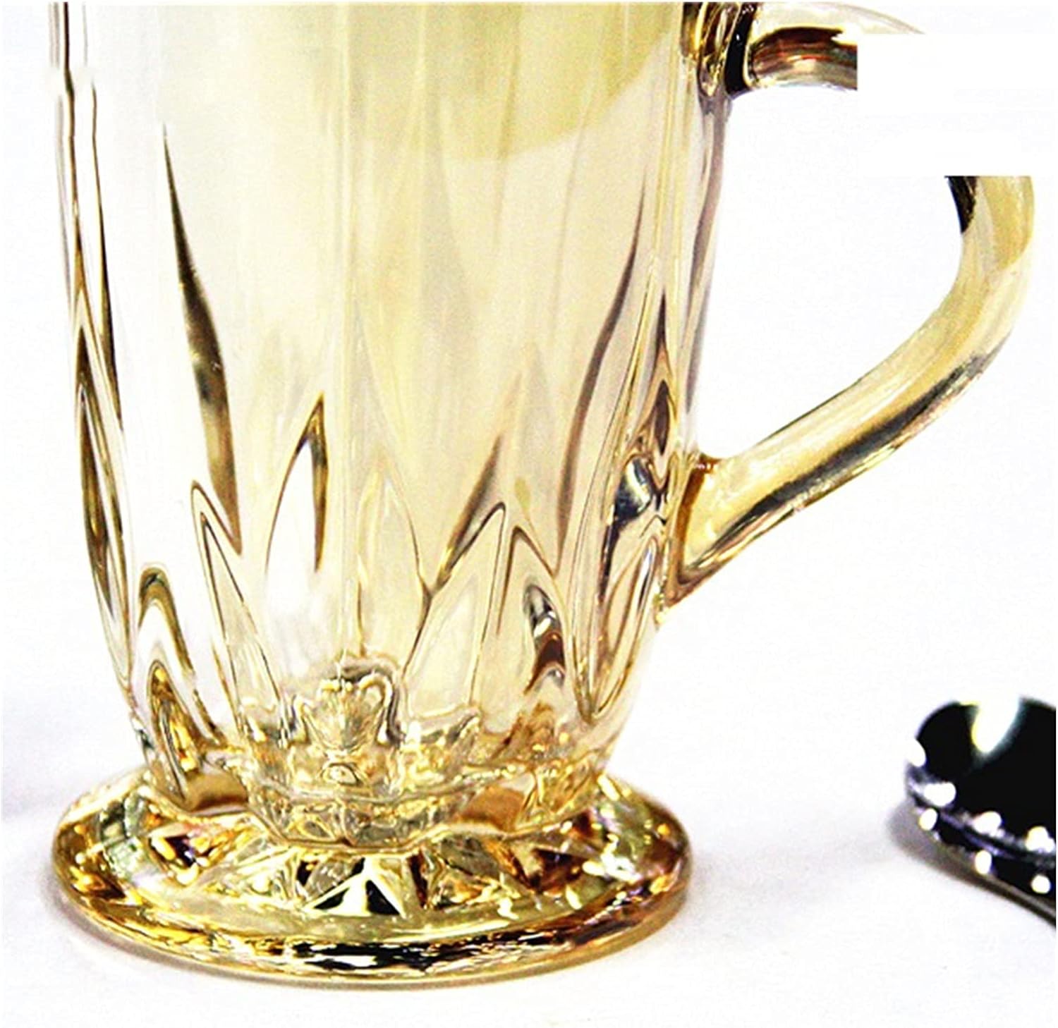 Beer Cup Glass Beer Mugs with Handle Set of 2 Heavy Base Fun Entertainment Glassware Beer Glass for Water Wine Juice and Bar Dining Decor Beer Stein