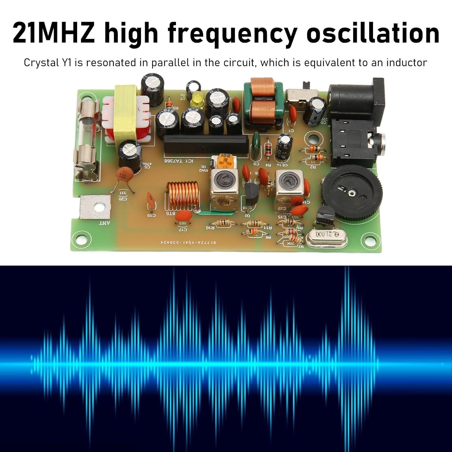 Radio Transmitter Board, High Frequency Oscillation Short Low Power Sound Amplification SW Radio Amplifier Kit for DIY Campus Broadcast