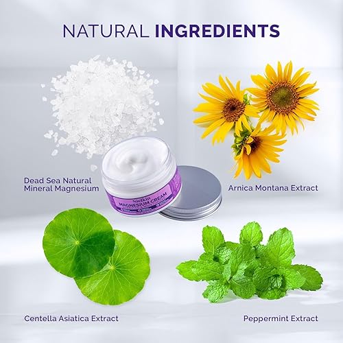 Miniatura 2 de Loción tópica de magnesio crema para piernas Mantequilla corporal orgánica de magnesio para un sueño dulcecalambres en las piernaspiesbrazospecho