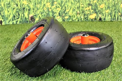 Miniatura 8 de Antego Tire & Wheel - Juego de dos conjuntos neumáticos Bad Boy 11x6.00-5 | Recubierto en polvo naranja | Reemplazo directo para 022-8049-00,