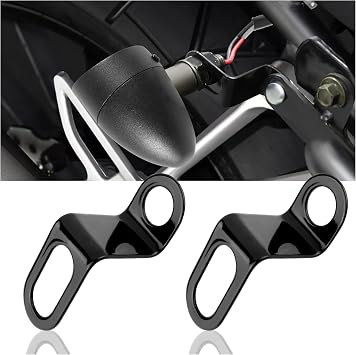 2PCS Rear Motorcycle Turn Signal Bracket,L-Shape Metal Brackets for Fixing Turn Signal Lights,Universal Motorcycle Turn Signals Mounting Brackets for Motorcycle Scooter ATV L Shape/Black