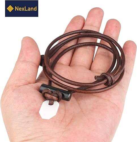 Miniatura 3 de Collar de cerámica para iniciador de fuego, cordón de cuero FNL