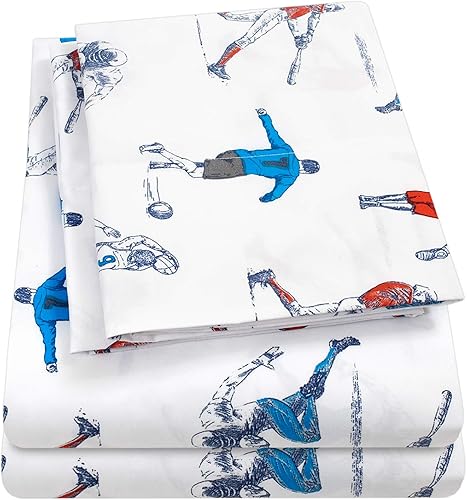 1500 Supreme - Juego de sábanas de colección para niños y niñas, sábanas coloridas, divertidas y cómodas para niños y niñas. Bolsillo profundo, no