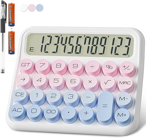 Miniatura 8 de Decklit Calculadora de Escritorio con Batería - Pantalla LCD Extra Grande de 12 Dígitos de 5 Pulgadas, Botones Grandes Fáciles de Presionar,