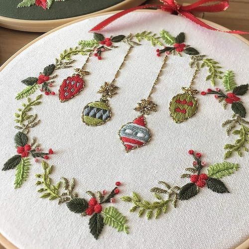 Miniatura 8 de Kit de bordado, ardilla lavanda flores Garden Awesocrafts gama completa de kits de bordado para principiantes, adultos y niños, bricolaje hecho a