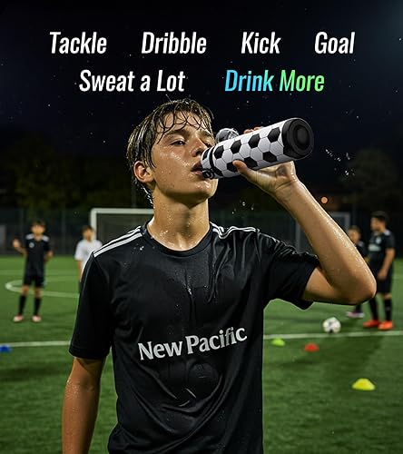 Miniatura 2 de Botella de agua deportiva de 32 oz1 L, tritán duradero, a prueba de fugas, apta para lavavajillas, sin BPA, resistente a caídas, tapa para