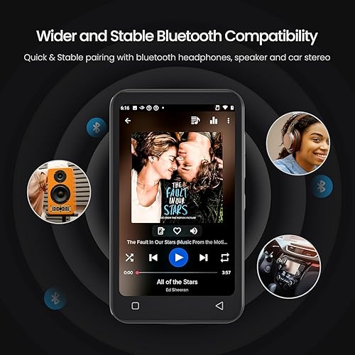 Miniatura 6 de Reproductor MP3 para niños de 80 GB con Bluetooth y WiFi, controles parentales, Spotify preinstalado, Spotify Kids, Audible, TIMMKOO Reproductor MP4