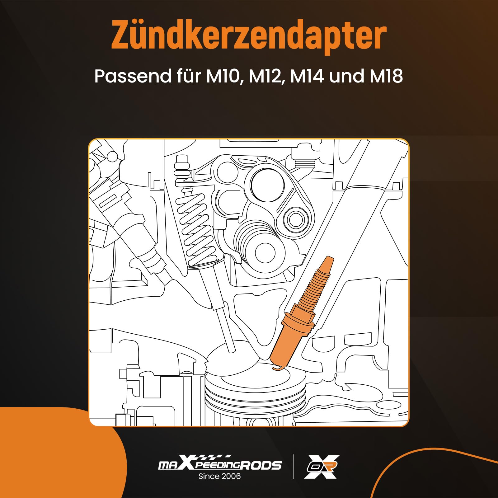 maXpeedingrods 46tlg Kompressionstester Druckverlustprüfer für Benzin und Dieselmotoren PKW LKW, für TESTER DIESEL BENZIN Dieselmotoren Glühkerzenadapter Motoren Prüfer, 50 Bar M10 M.12 M14 M.18