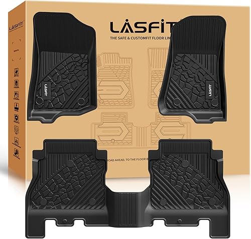 LASFIT Alfombrillas aptas para Jeep Wrangler JL Unlimited 2018-2023 no apto para JK o 4x revestimiento de automóvil TPE para todo tipo de clima