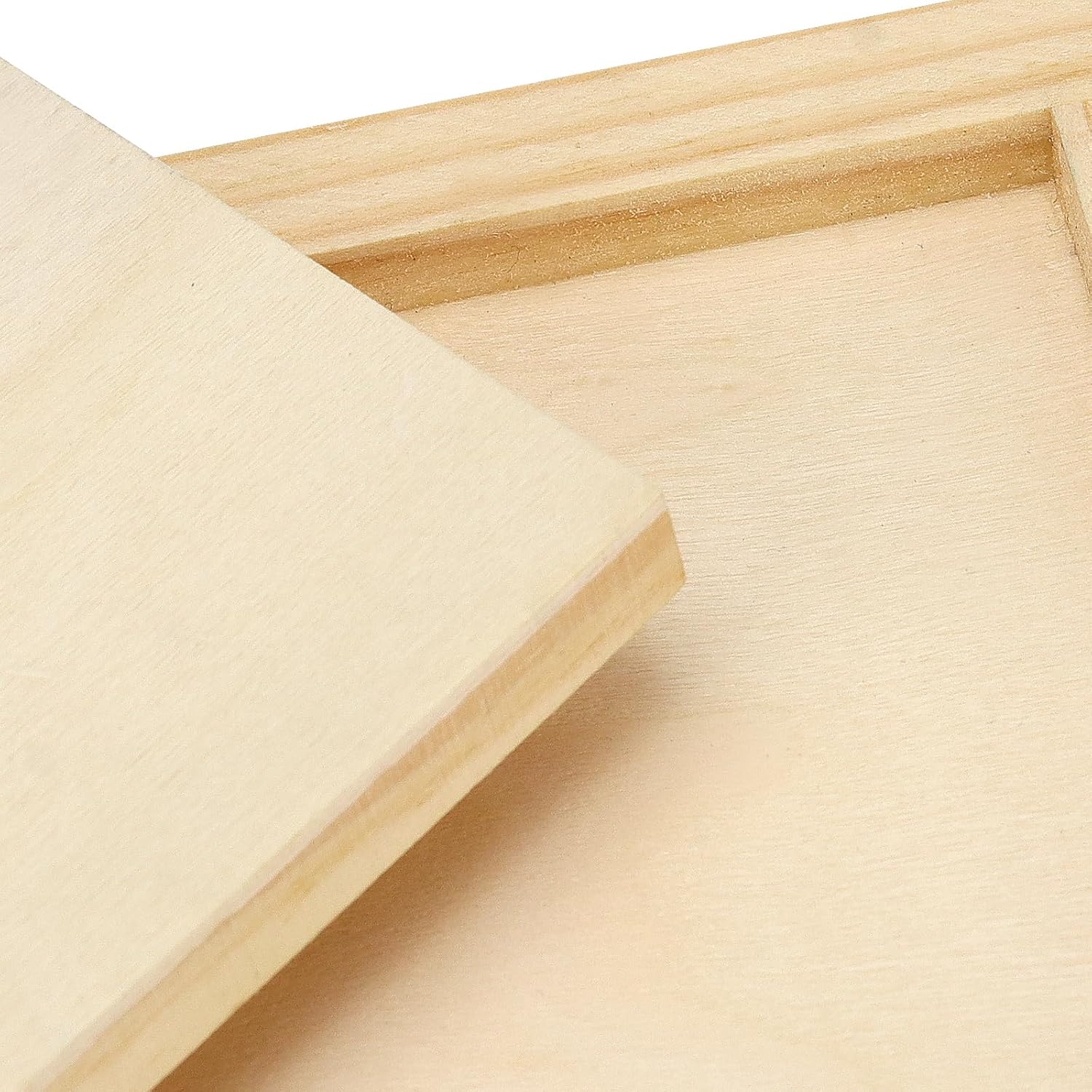 MANCHAP 20 Pack 6 x 6 Inch Square Wooden Canvas Boards, Unfinished Wood Panels, Blank Cradled Panel for Painting Crafts