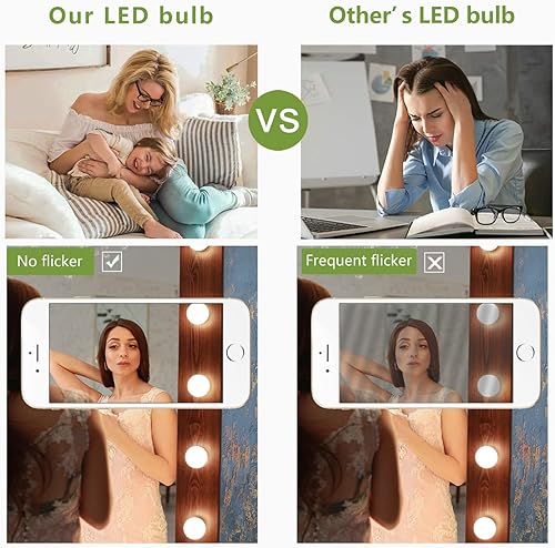 Miniatura 6 de Paquete de 6 bombillas LED G25 (G80), 5 W, regulables, equivalentes a 40 vatios, bombillas LED Edison, blanco cálido 2700 K, 500 lm, base E26,