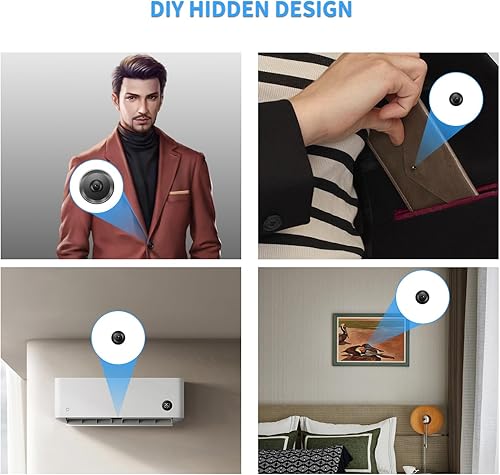 Miniatura 5 de Mini cámara oculta DIY módulo, cámara espía inalámbrica HD 1080P, pequeña cámara de niñera WiFi, cámara de seguridad pequeña portátil para el hogar,