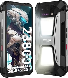 8849 Tank 2 Pro Rugged Smartphone Unlocked, 24+512GB/1TB Android 14 Rugged Cell Phone with Projector, 6.79’’ 4G Waterproof Mobile Phones 23800mAh, Fingerprint/Dual Sim/OTG/GPS/Face ID