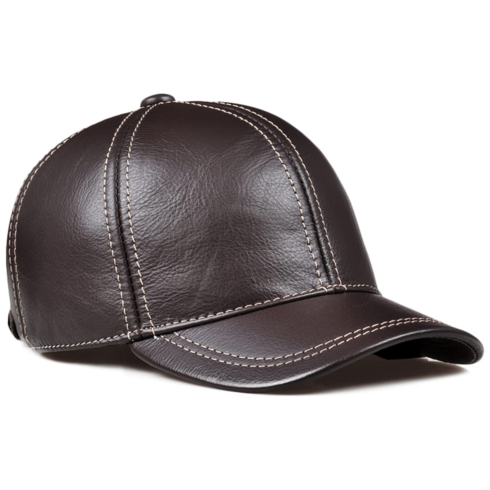 DongBao Gorra de Béisbol de Cuero para Hombre, Otoño Invierno,Sombrero Al Aire Libre,Gorra de Camionero