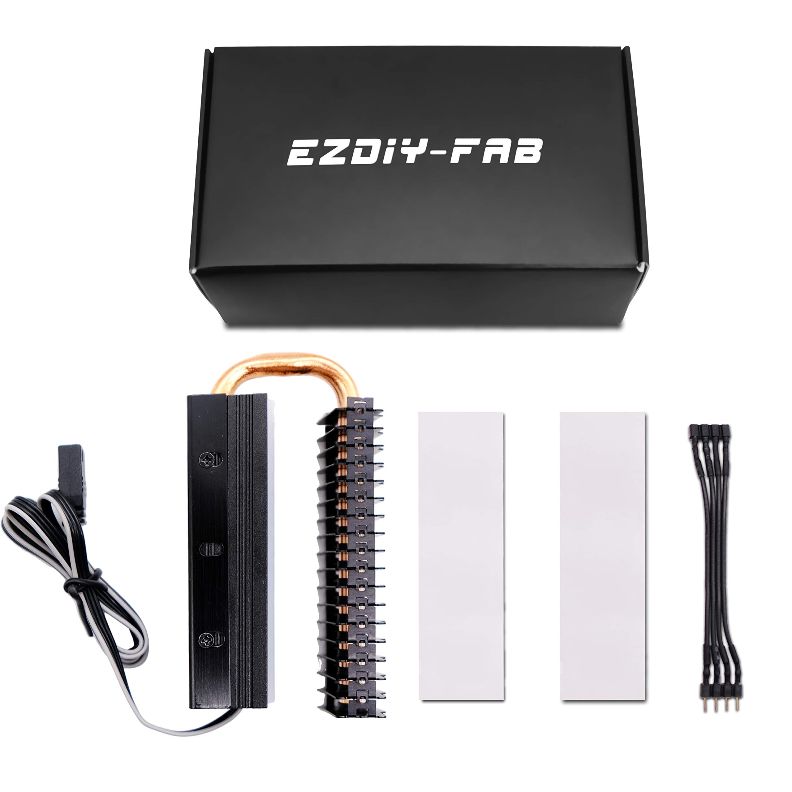 Buy EZDIYFAB M.2 Heatsink with Heatpipe, 12V RGB SATA NVMe NGFF M.2