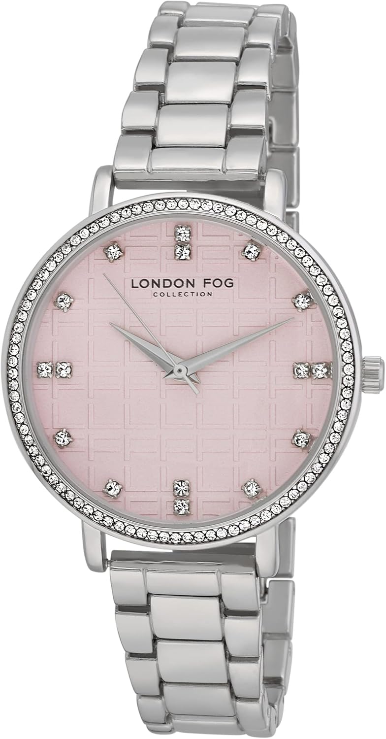 London Fog Women's Round Face 36mm Windsor Bracelet Watch (LF002) (Gold)