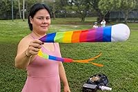 Vista 8 de TFORESTER El juego original de los años 90, mosca más de 50 yardas, béisbol de cuero y cola de nailon tricolor, 8 años, color blanco